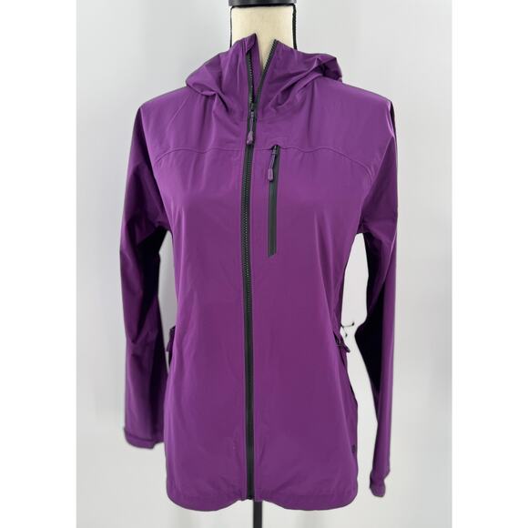 Mountain Hardware Womens Ozonic Purple Rain Jacket Windbreaker Anorak Medium - Picture 1 of 10